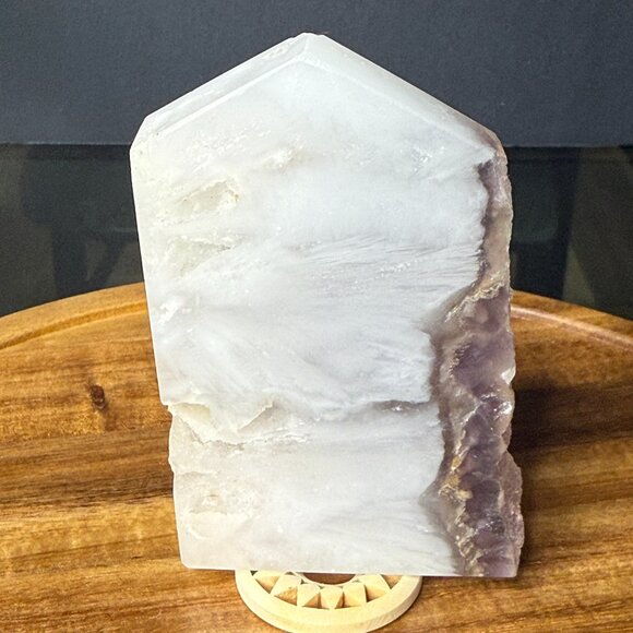 Fluorite Slab Pyrite Inclusions Feathered Display Stone Slice Natural Raw - C - Picture 5 of 16